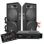 Pack enceintes geantes avec ampli - 2x15 / 38cm 4000w bassreflex bm sonic + ampli xga 3000w avec table ... Pack enceintes geantes avec ampli - 2x15 / 38cm 4000w bassreflex bm sonic + ampli xga 3000w avec table ...