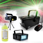 Pack halloween jeux de lumires led strobe + machine  fume et liquide