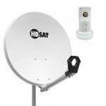 Pack hdsat parabole satellite acier 65cm + lnb single hd 4k idéal astra eutelsat Pack hdsat parabole satellite acier 65cm + lnb single hd 4k idéal astra eutelsat