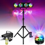 Pack jeux lumire portique dj ledbar - astro - rc - machine fume party - sm400 - effet astro led rgb ...
