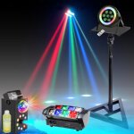 Pack jeu lumire spyder rgbw ibiza light led8 - mini - pied support - projecteur par led thinpar - ledring ...
