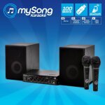 Pack karaoke my song enceintes hifi + 1 ampli 2x50w + 2 micros usb / bt