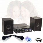 Pack karaoke - star2mkii enfant - bluetooth usb sd 100w 2 enceintes 2 micros 1 ampli - mini jeu lumire ...