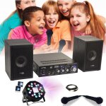 Pack karaoke - star2mkii enfant - bluetooth usb sd 100w 2 enceintes 2 micros 1 ampli - projecteur 2 - ...