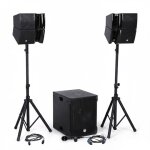 Pack kit sonorisation dj complet bm sonic bms15 - horn , enceintes satellites, caisson 38cm usb / bluetooth, ...