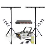 Pack lumi�re 2 pieds r�glables mooving light ml - support - djlight - machine fum�e ibiza 1500w dmx - ...