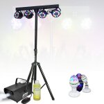 Pack lumire complet pied support 6 jeux de lumires projecteurs par astro - machine  fume - produit ...