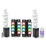 Pack lumire dj 2 effets spider ibiza led8 - mini - 2 machines bulles led bubble dream - soire bar anniversai ...