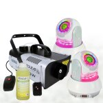 Pack lumi�re ibiza light machine � fum�e lsm900w - 2 lyres 30w star - spot - soir�e dj mariage danse ...