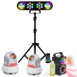 Pack lumi�re ibiza pied support dj ledbar - astro - rc 2 astro 2 projecteurs par - 2 lyres beam 40w - ...