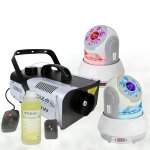 Pack lumire machine  fume ibiza light lsm900w - 2 lyres 30w star - wash - soire dj danse mariage ...