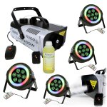 Pack lumire machine  fume ibiza light lsm900w - 4 projecteurs thinpar - led - ring - soire dj pro ...
