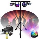 Pack lumire mooving light & sound pied ml - support - djlight 1, 60m rglable - 5 jeux de lumire atro ...