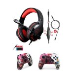 Pack manette nintendo switch zelda blood moon officielle + casque gamer pro h3 rouge spirit of gamer ...