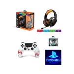 Pack manette ps4 manette bluetooth zombie 3. 5 jack + casque gamer pro - h3 orange ps4 - ps5 playstation ...