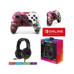 Pack manette switch nintendo zelda blood moon officielle + casque gamer pro h8 rouge spirit of gamer ...