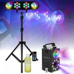 Pack mooving light - pied lumi�res eclairages projecteurs astros par - machine fum�e led foggy - astro ...