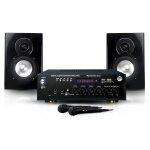 Pack my karaok dj 150w enceintes + ampli + 2 mics