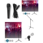 Pack pied de microphone t�lescopique avec perche potence et fixation support micro + micro dynamique ...