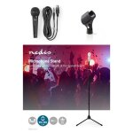 Pack pied de microphone tlescopique avec perche potence et fixation support micro + micro dynamique ...