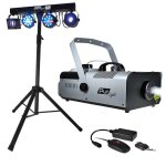 Pack regroupant un portique, 4 jeux de lumi�re par / astro / beam / derby et une machine � fum�e