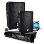 Pack sono 1600w haut - parleur bm sonic bms - 08 2x300w, amplificateur 1000w, c�blage - id�al petite ...