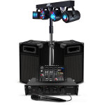Pack sono 300w bm sonic bms - dj300 - usb - bt initiation dj enceintes ampli table de mixage bluetooth, ...