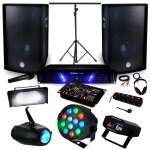 Pack sono ampli amp - 300 + hp bms - 12 de 2x600w + pack 4 lumires