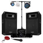 Pack sono ampli + enceintes 500w + table de mixage + 3 jeux de lumi�res + portique