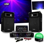 Pack sono ampli + enceintes 500w + table de mixage + sixmagic led rvb Pack sono ampli + enceintes 500w + table de mixage + sixmagic led rvb