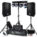 Pack sono bm sonic ampli 2000w, paire d'enceintes passives 2x600w, table de mixage, portique 4 lumires ...