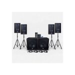 Pack sono bm sonic bms181812 - usb - bt - 4800w - 2 micros ss - fil2xsub 18  + 4 enceintes 12  + pieds ...
