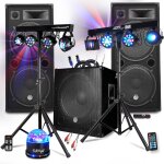 Pack sono bm sonic mega basses 3200w caisson / subwoofer bi - amplifi 18  46cm - hp 215, portiques 8 ...