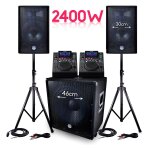 Pack sono bms - 1812 2400w sub 46cm - 2 enceintes 30cm + câbles + double lecteur gemini Pack sono bms - 1812 2400w sub 46cm - 2 enceintes 30cm + câbles + double lecteur gemini