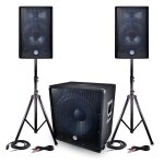 Pack sono bms - 1812 2400w sub actif 46cm - 2 enceintes 30cm + cbles