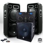 Pack sono complet bm sonic bmx - 18215 3200w caisson bi - amplifi + cdm - 4000