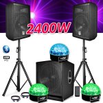 Pack sono complet bms1812 usb / bluetooth 2400w sub 18 + 2 enceintes 12 + pieds + câbles + tél + 3 ... Pack sono complet bms1812 usb / bluetooth 2400w sub 18 + 2 enceintes 12 + pieds + câbles + tél + 3 ...