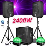 Pack sono complet bms1812 usb / bluetooth 2400w sub 18 + 2 enceintes 12 + pieds + câbles + tél + 2 ... Pack sono complet bms1812 usb / bluetooth 2400w sub 18 + 2 enceintes 12 + pieds + câbles + tél + 2 ...