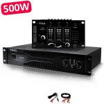 Pack sono dj amplificateur 500w ibiza sound sa500 + table de mixage mix800 + câblages rca + pc Pack sono dj amplificateur 500w ibiza sound sa500 + table de mixage mix800 + câblages rca + pc