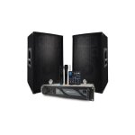 Pack sono dj bm sonic amplificateur 2000w, paire d'enceintes bms12 2x600w, c�bles, table de mixage 2 ...