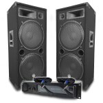 Pack sono dj bm sonic amplificateur 3000w, paire d'enceintes passives lsc215 2x2000w, câbles speakon, ... Pack sono dj bm sonic amplificateur 3000w, paire d'enceintes passives lsc215 2x2000w, câbles speakon, ...