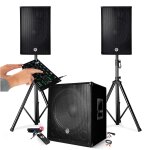 Pack sono dj bm sonic bms - 1515 - 2500w - enceintes 15 + sub15 + pieds - usb / bluetooth - table de ... Pack sono dj bm sonic bms - 1515 - 2500w - enceintes 15 + sub15 + pieds - usb / bluetooth - table de ...