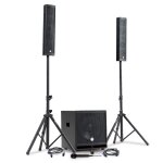 Pack sono dj complet bm sonic bms - 15 - slim - bt, 1200w enceintes satellites, sub 38cm usb / bluetooth, ...
