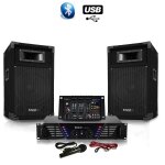 Pack sono dj300 - bt ampli + hp 500w table de mix