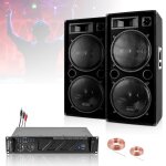 Pack sono ibiza sound 3960w total - 2 enceintes 1500w - ampli ventilé 960w - câbles - animation - mariage ... Pack sono ibiza sound 3960w total - 2 enceintes 1500w - ampli ventilé 960w - câbles - animation - mariage ...