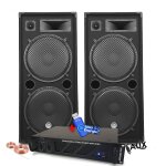 Pack sono ibiza sound 7000w total 2 enceintes bm sonic 2000w - ampli ventil� 3000w - c�bles - mariage, ...