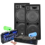 Pack sono ibiza sound 7000w total 2 enceintes bm sonic, ampli ventil�, table bluetooth / usb, c�bles ...