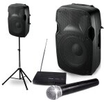 Pack sono portable enceinte amplifie 300w, micro s154178a - se