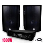 Pack sonorisation 1600w ampli mydj + enceintes bms - 12 de 2x600w + cblages