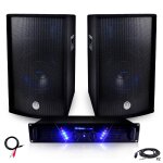 Pack sonorisation ampli amp - 300 + enceintes bms - 12 de 2x600w + cblages